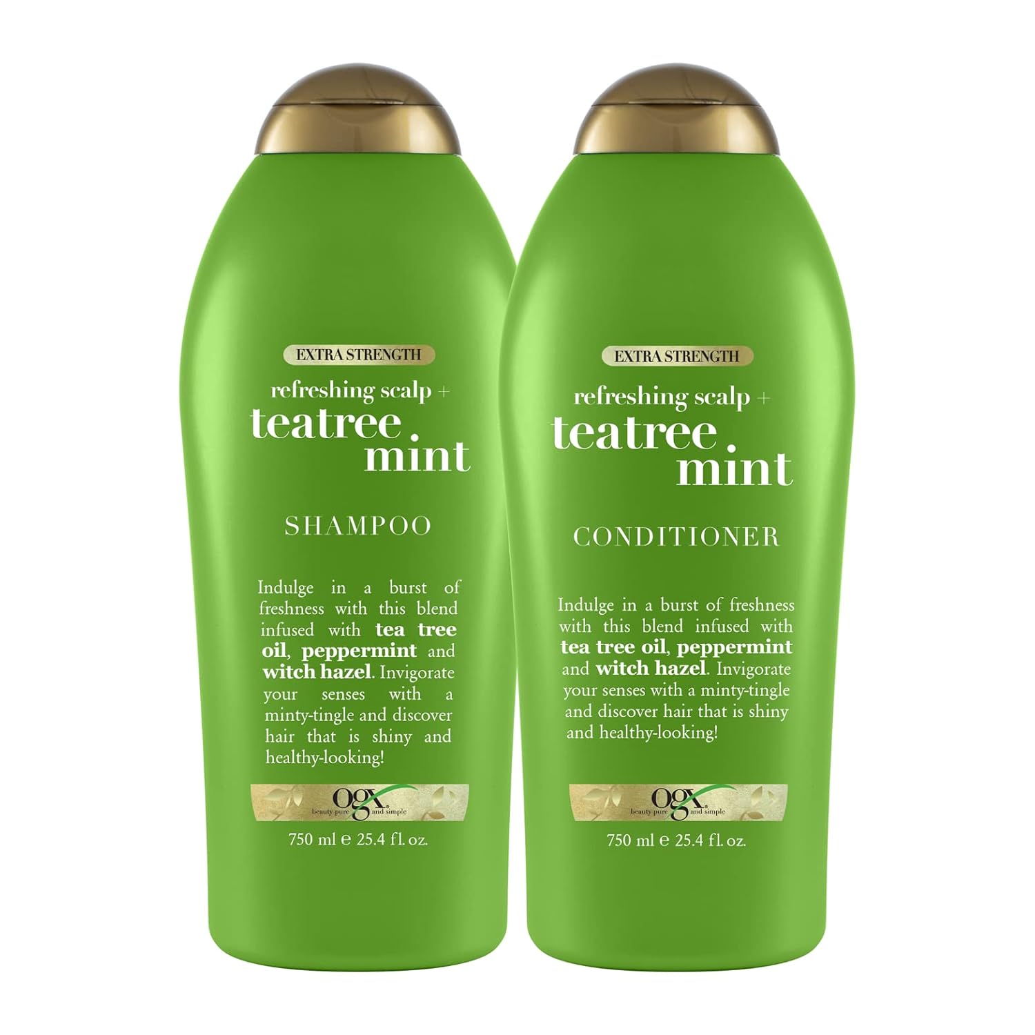 OGX Extra Strength Tea Tree Peppermint 25.4 Fl Oz Refreshing Scalp Shampoo