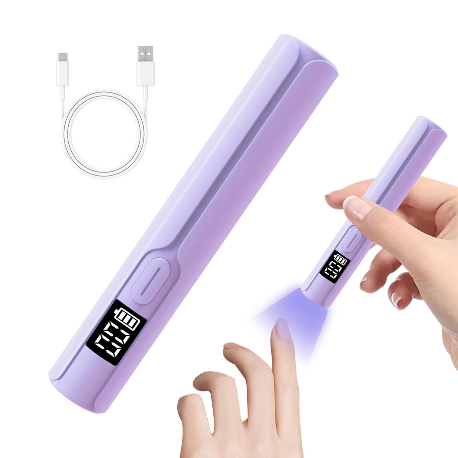 Portable 3W LED UV Mini Handheld Gel Nail Lamp, USB Powered Nail Dryer