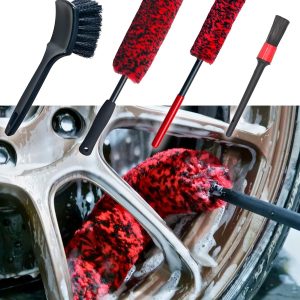 Relentless Drive Long Handle Ergonomic Grip Car Wheel Brush for Auto Detailing