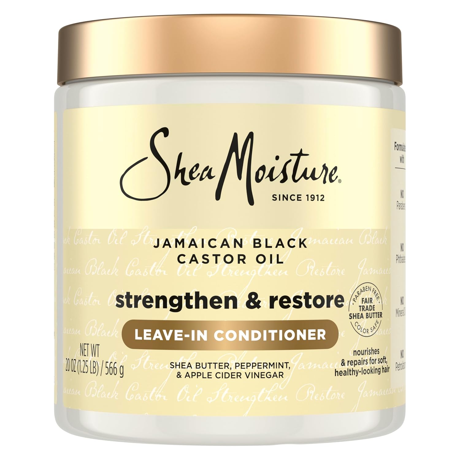 SheaMoisture JBCO Leave-In Curl Enhancer Cream 12 oz for All Curly Hair Types