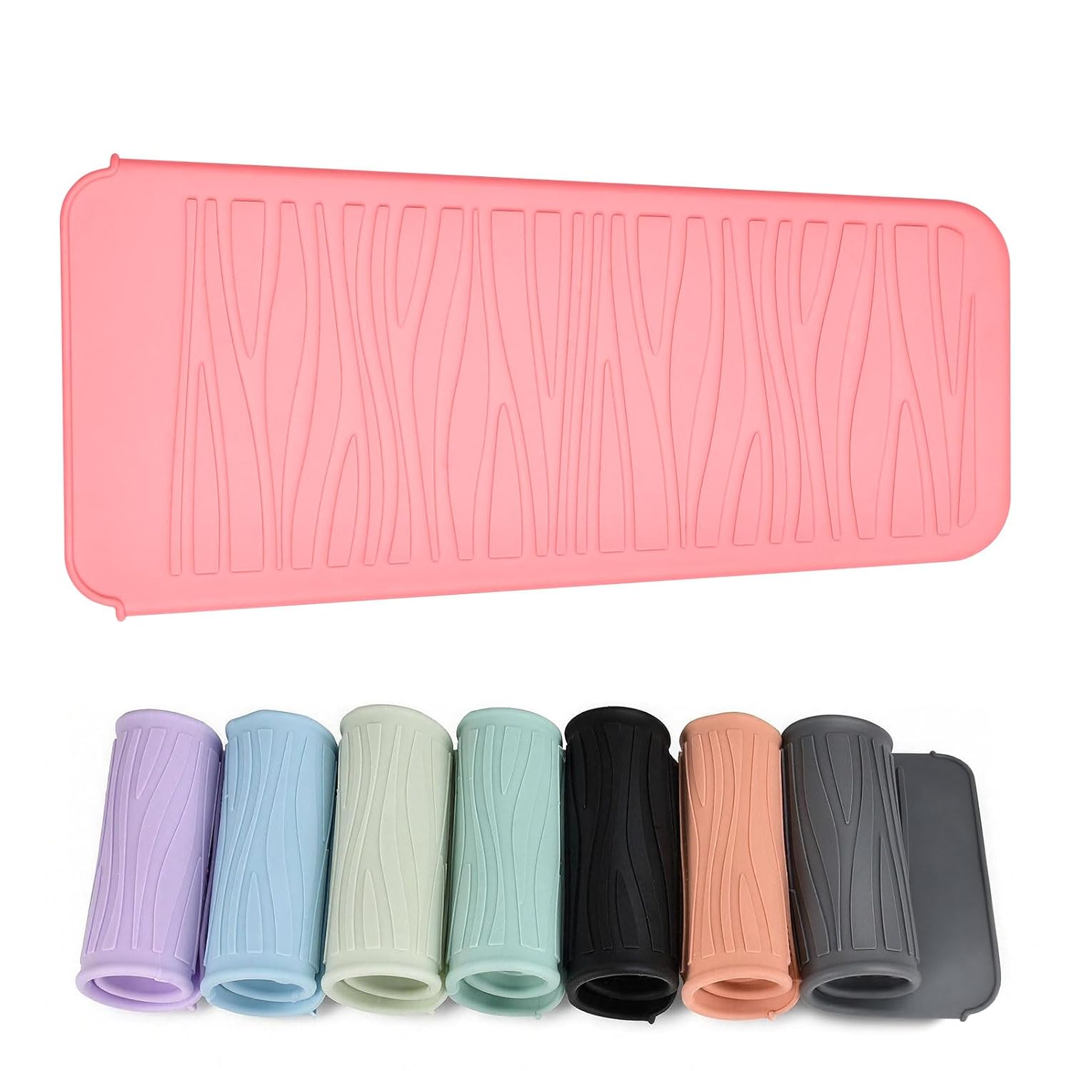 Silicone Heat Resistant Travel Mat Pouch for Hair Straightener,Crimping Iron,Hair Curling Iron,Hair Curling Wand,Flat Iron,Hair Waving Iron and Hot Hair Styling Tools (Purple) 1 Pack