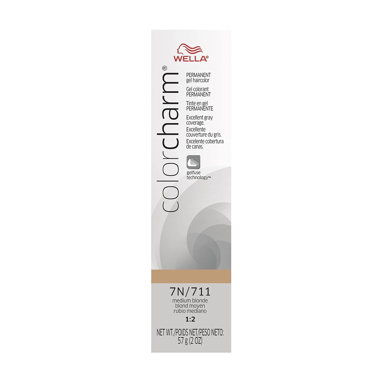 WELLA colorcharm Permanent Gel, Hair Color for Gray Coverage, 7NG Medium Beige Blonde (pack of 1)