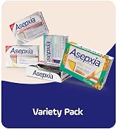 Asepxia Acne Care Bar Soap Variety Pack with Hydro-Force: Detox, Exfoliating Scrub, and Deep Clea...