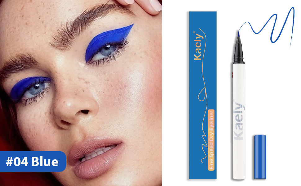 evpct 1Pcs Blue Waterproof Colored Eyeliner Liquid Eye Liner Set