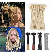 Lounoke12Inch 40 Strands Loc Extensions Human Hair, 0.6cm Pencle Size Dreadlock Extensions Human ...