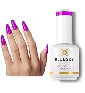 BLUESKY Purple Neon Gel Nail Polish Long Lasting Soak Off Gel Polish| Professional Salon Quality ...