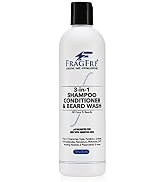 FRAGFRE 3 in 1 Shampoo Conditioner and Beard Wash for Men 12 oz - Unscented Beard Wash for Sensit...