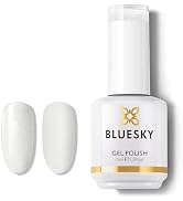 BLUESKY Silver Glitter Gel Polish- White Shimmer Sparkly Gel Nail Polish Soak Off Gel Polish,UV/L...