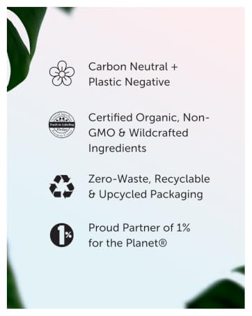 Carbon Neutral + Plastic Negative Certified Organic, Non-GMO 