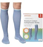 ZenToes Compression Socks for Women & Men, Knee High Socks with Targeted Cushioning