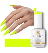 BLUESKY Yellow Neon Gel Nail Polish Long Lasting Soak Off Gel Polish| Professional Salon Quality ...