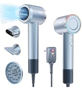 YASHE Hair Dryer with Diffuser, 1500W High-Speed Brushless Motor, 110,000 RPM Fast Drying for All...
