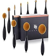 2 Sets Yoseng Oval Makeup Brushes 10 Fashionable Super Soft Professional Oval Toothbrush Foundati...