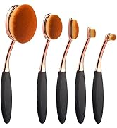 Yoseng Oval Foundation Brush 5 Pcs Toothbrush makeup brushes Fast Flawless Application Liquid Cre...