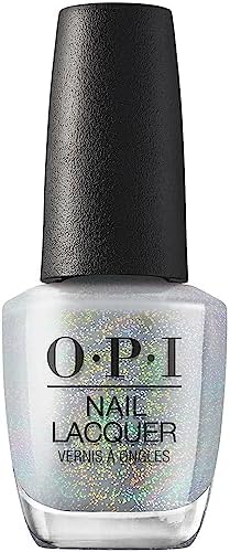 OPI Nail Lacquer I Cancer-tainly Shine | Opaque Bright Silver Holographic Chip Resistant Nail Polish | Big Zodiac Energy Collection
