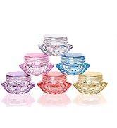 Healthcom 50 Pcs 5 Gram/5 ML Cosmetic Sample Empty Container Plastic Clear Cosmetic Pot Jars with...