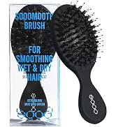 SOOOMOOTH Detangler | Mini Hair Brush | Natural Boar Bristles | For Thick, Thin, Curly, Straight,...