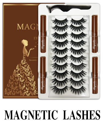 Magnetic Eyelashes with Eyeliner, Cat-Eye Magnetic Lashes Kit with Applicator,