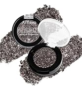Black Glitter Eyeshadow - Highly Pigmented Iridescent Glitter Eye Black Shadow for Sensitive Eyes...