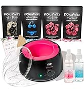 KoluaWax Premium Waxing Kit for Women - Hot Melt Hard Wax Warmer for Hair Removal, Eyebrow, Bikin...