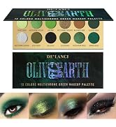 Olive Green Eyeshadow Palette, Brown Green Multichrome Eyeshadow for Nude Smokey Eyes, 12 Colors ...