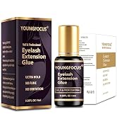 Youngfocus Sensitive Eyelash Extension Glue, No Fume Lash Glue for Eyelash Extensions 6 ml, 6-7 W...