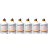 RAW SUGAR 6-Pack Liquid Hand Soap, Raw Coconut + Mango Simply Hand Wash, Moisturizing & Vibrant A...