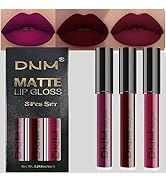 evpct DNM 3Pcs Dark Red Purple Plum Matte Liquid Lipstick Lip Stain Sets for Women Matte+Lipstick...