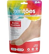ZenToes Bunion Pain Relief Pads to Wear with Shoes - Moleskin Guards Protect Feet for Men and Wom...