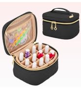 Yarwo Nail Polish Organizer Bag Holds 12 Bottles (15ml/0.5 fl.oz), Travel Carrying Case for Nail ...