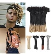 Lounoke 10 Inch 40 Strands Loc Extensions Human Hair, 0.6cm Pencle Size Dreadlock Extensions Huma...