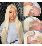 613 Blonde Lace Front Wigs Human Hair 13x4 Straight Wigs Human Hair Pre Plucked with Baby Hair HD...