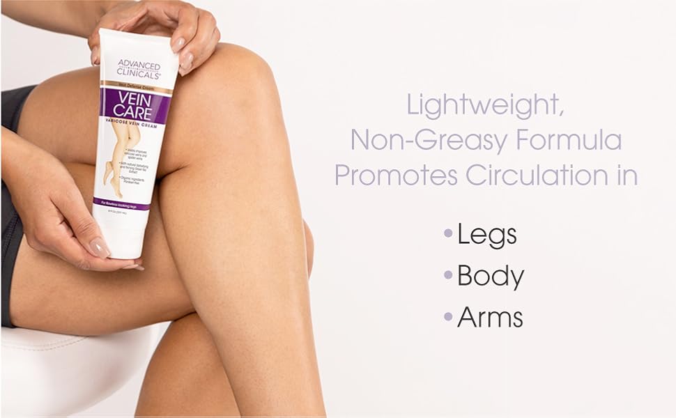 Lightweight, non-greasy foluma promotes circulation in legs, body, and arms