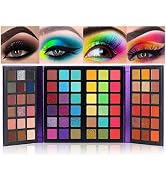 72 Colors Ultra Secret Eyeshadow Palette, 4 in1 Color Board Matte Shimmer Glitter Nude Natural Al...