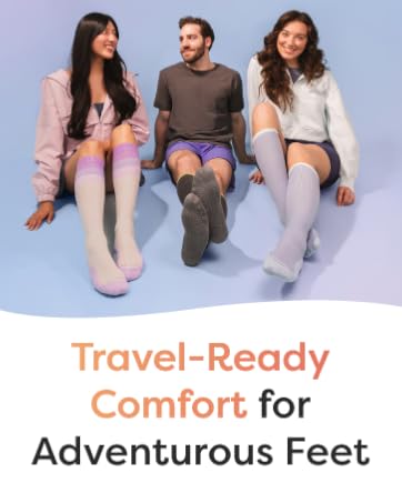 compression socks stockings for men women knee high cotton soft comfy