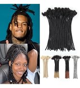 Lounoke 10 Inch 40 Strands Loc Extensions Human Hair, 0.6cm Pencle Size Dreadlock Extensions Huma...