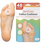 ZenToes Callus Cushions | Water-Resistant Self-Stick Adhesive Corn Pads | Foot, Heel, & Toe Disco...