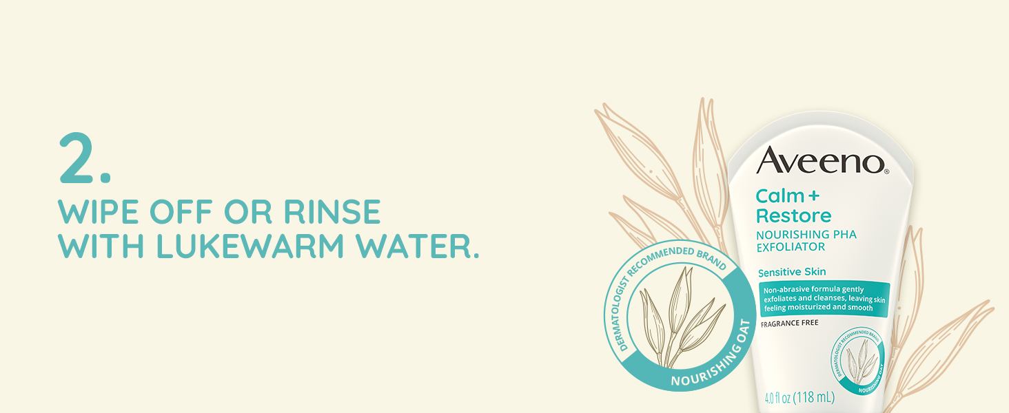 Step Two: Wipe off exfoliator or rinse with warm water