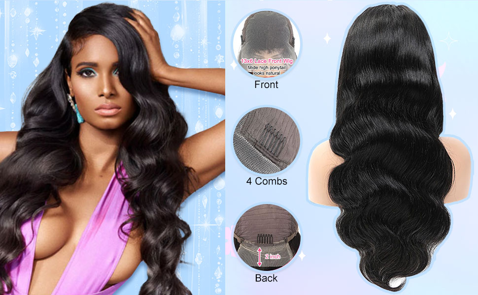 HD lace front wigs body wave
