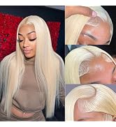GZX 613 Lace Front Wig Human Hair 13x4 Transparent Straight Lace Front Wigs Human Hair 613 HD Lac...