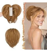 BARSDAR Claw Clip Short Human Hair Ponytail Extension with Bendable Metals - DIY 8 Inch Real Huma...