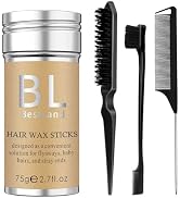 4Pcs Hair Wax Stick & Slick Back Hair Brush Versatile Hair Styling Set, Hair Wax Stick for Flyawa...
