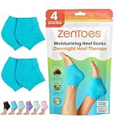 ZenToes Moisturizing Socks for Cracked Heel Treatment - Vitamin E, Olive Oil and Jojoba Oil Infus...