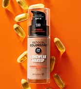 Liquid Foundation by Revlon, ColorStay Face Makeup for Combination & Oily Skin, SPF 15, Medium-Fu...