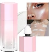 evpct White Silver Face Highlighter Makeup Liquid for Face Pearl White Face Shimmery Shimmer Foun...