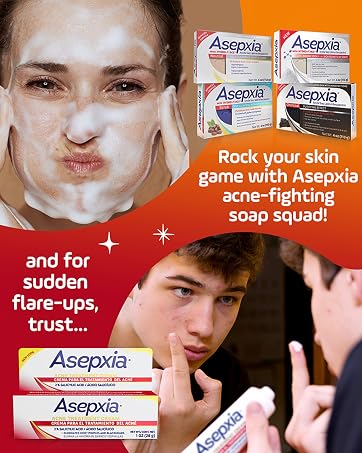 Rock your skin game with Asepxia acne-fighting soap squad! ...and for sudden flare-ups, trust…