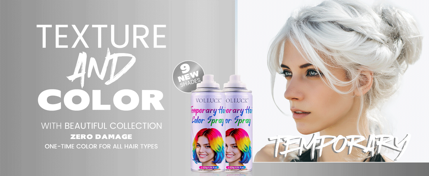 White Hair Spray Color Temporary