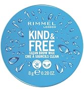 Rimmel London Kind & Free, Clear, Brow Wax, Easy to Apply, Long-Lasting Hold, No Flaking, No Resi...