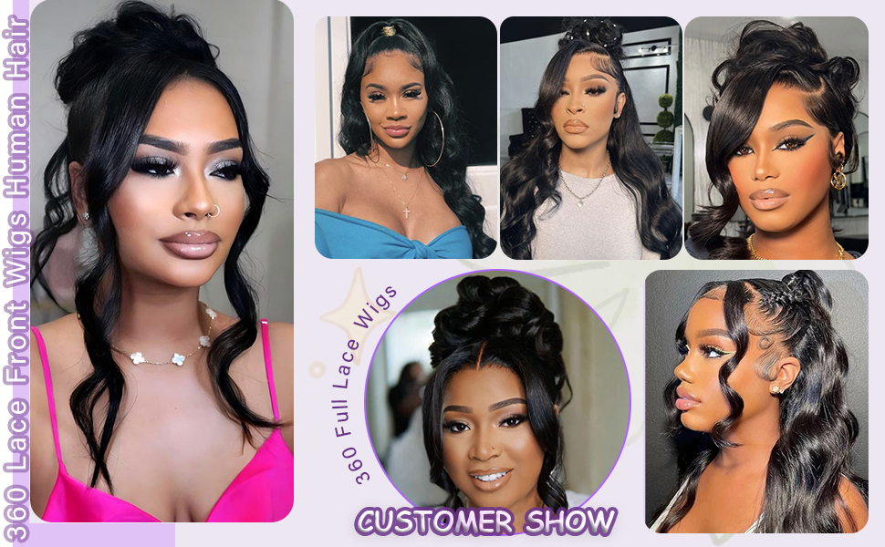 Body Wave 360 Lace Front Wigs Human Hair Full Lace Wig Has Endless Possibilities!