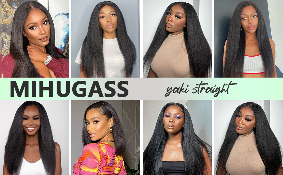 Mihugass Clip in hair extensions real human hair